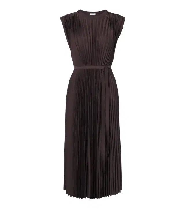 Volta plissé midi dress