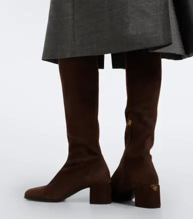 Prada Suede knee-high boots | Thumbnail 6
