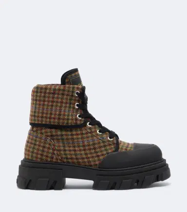 Ganni Checked combat boots | Thumbnail 2 Ganni Checked combat boots | Thumbnail 2