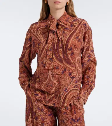 Ulla Johnson Lise tie-neck silk crêpe de chine blouse | Thumbnail 5 Ulla Johnson Lise tie-neck silk crêpe de chine blouse | Thumbnail 5