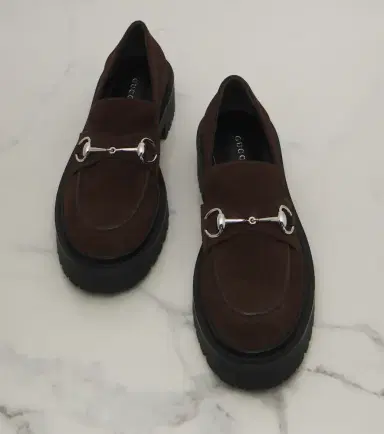 Gucci Rhody Horsebit suede platform loafers | Thumbnail 3 Gucci Rhody Horsebit suede platform loafers | Thumbnail 3