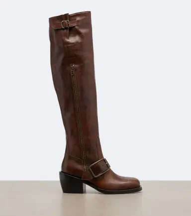 Dries Van Noten Leather over-the-knee boots | Thumbnail 3