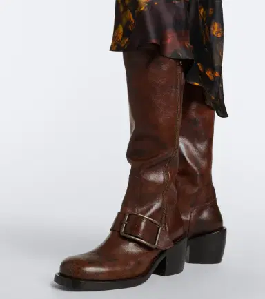 Dries Van Noten Leather over-the-knee boots | Thumbnail 6