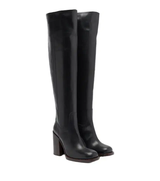 Dries Van Noten Leather over-the-knee boots