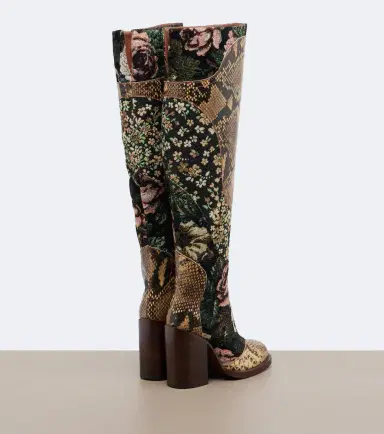 Dries Van Noten Patchwork leather over-the-knee boots | Thumbnail 2 Dries Van Noten Patchwork leather over-the-knee boots | Thumbnail 2