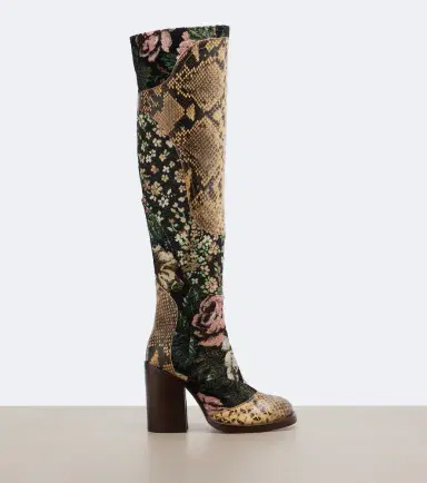 Dries Van Noten Patchwork leather over-the-knee boots | Thumbnail 4 Dries Van Noten Patchwork leather over-the-knee boots | Thumbnail 4