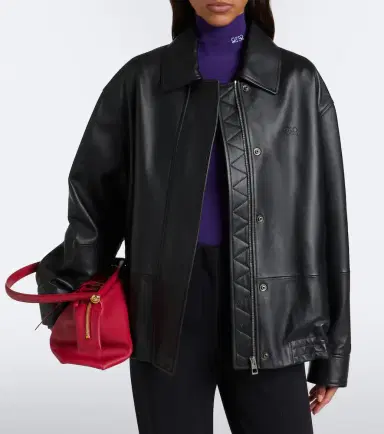 Loewe Oversized leather jacket | Thumbnail 6 Loewe Oversized leather jacket | Thumbnail 6