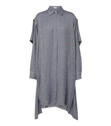 Loewe Gingham silk shirt dress | Thumbnail 1 Loewe Gingham silk shirt dress | Thumbnail 1