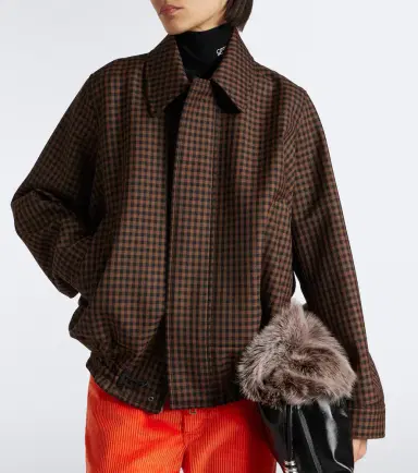 Loewe Checked wool blouson jacket | Thumbnail 7 Loewe Checked wool blouson jacket | Thumbnail 7