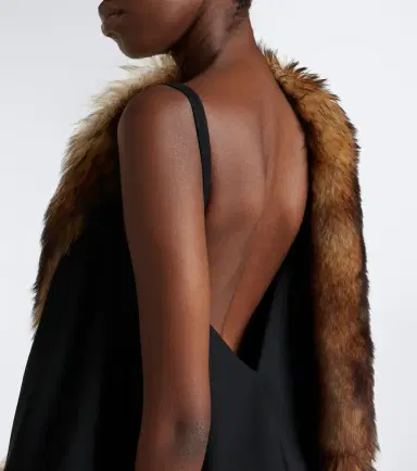 Loewe Shearling-trimmed midi dress | Thumbnail 6 Loewe Shearling-trimmed midi dress | Thumbnail 6