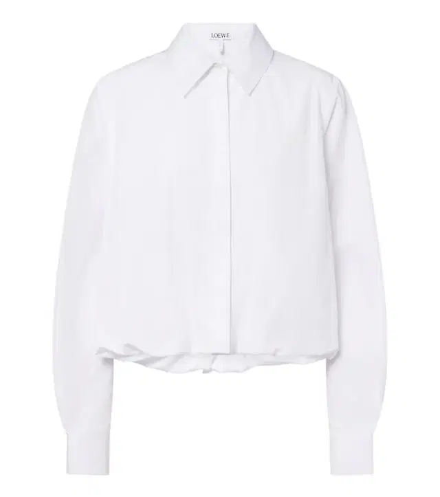 Cropped cotton poplin shirt Cropped cotton poplin shirt