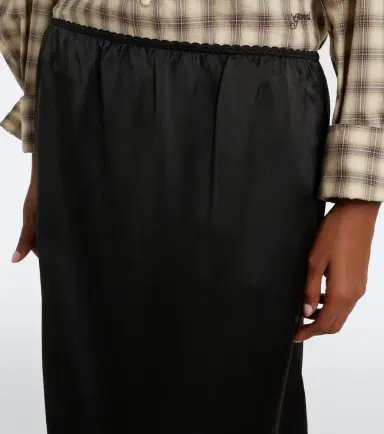 Ganni Lace-trimmed ruffled satin miniskirt | Thumbnail 4