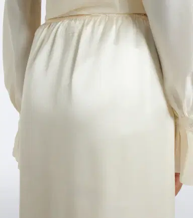 Ganni Lace-trimmed ruffled satin miniskirt | Thumbnail 6
