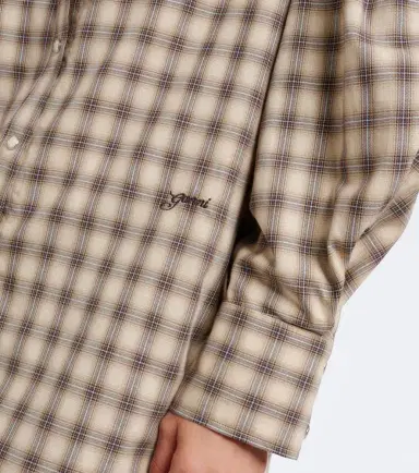 Ganni Checked cotton flannel shirt | Thumbnail 5