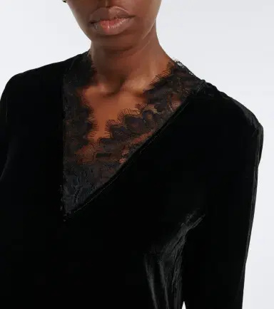 Ganni Lace-trimmed top | Thumbnail 2