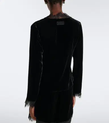 Ganni Lace-trimmed top | Thumbnail 3