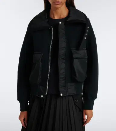Sacai Paneled cotton-blend blouson jacket | Thumbnail 6 Sacai Paneled cotton-blend blouson jacket | Thumbnail 6