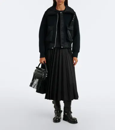 Sacai Paneled cotton-blend blouson jacket | Thumbnail 7 Sacai Paneled cotton-blend blouson jacket | Thumbnail 7