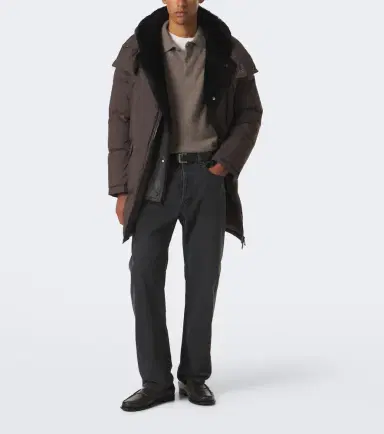 Yves Salomon Shearling-trimmed down coat | Thumbnail 3 Yves Salomon Shearling-trimmed down coat | Thumbnail 3