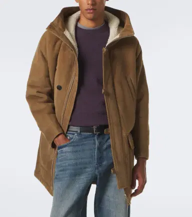Yves Salomon Hooded shearling-lined suede parka | Thumbnail 3 Yves Salomon Hooded shearling-lined suede parka | Thumbnail 3