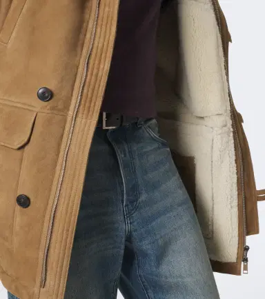 Yves Salomon Hooded shearling-lined suede parka | Thumbnail 4 Yves Salomon Hooded shearling-lined suede parka | Thumbnail 4