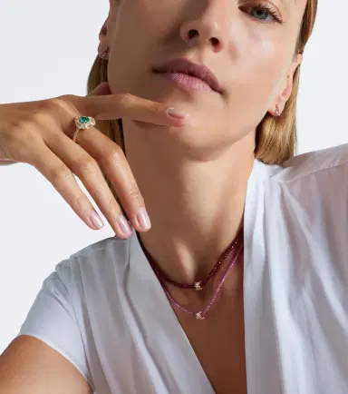 Suzanne Kalan Infinite 18kt rose gold beaded necklace with spinels and diamonds | Thumbnail 5 Suzanne Kalan Infinite 18kt rose gold beaded necklace with spinels and diamonds | Thumbnail 5