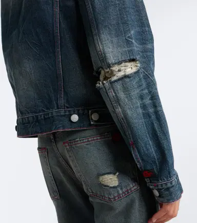 Acne Studios Re-Edition faded denim jacket | Thumbnail 4