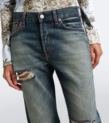 Acne Studios Re-Edition distressed faded bootcut jeans | Thumbnail 5