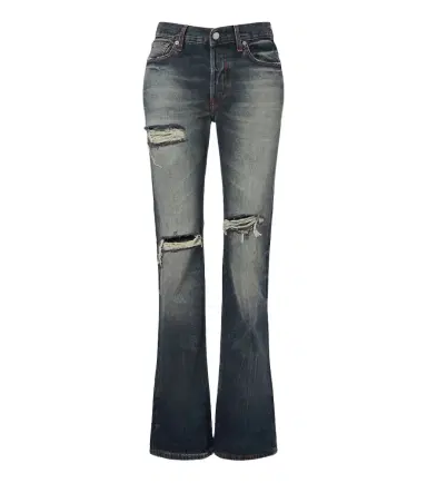 Acne Studios Re-Edition distressed faded bootcut jeans | Thumbnail 1