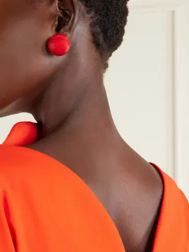 Carolina Herrera Resin And Gold-tone Earrings | Thumbnail 2 Carolina Herrera Resin And Gold-tone Earrings | Thumbnail 2