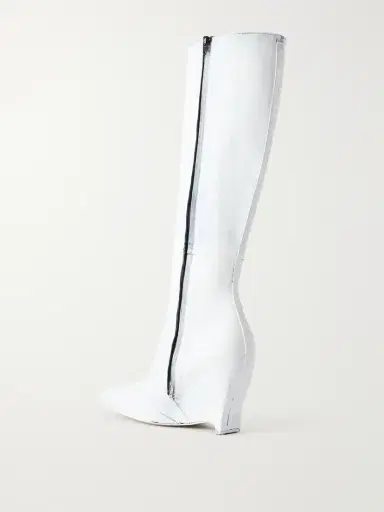 Maison Margiela Heel-less Painted Leather Knee-high Boots | Thumbnail 3 Maison Margiela Heel-less Painted Leather Knee-high Boots | Thumbnail 3