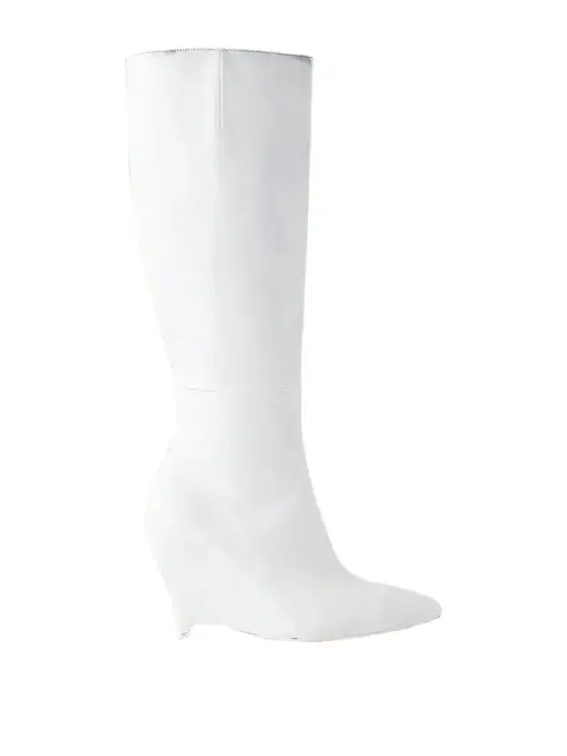 Maison Margiela Heel-less Painted Leather Knee-high Boots