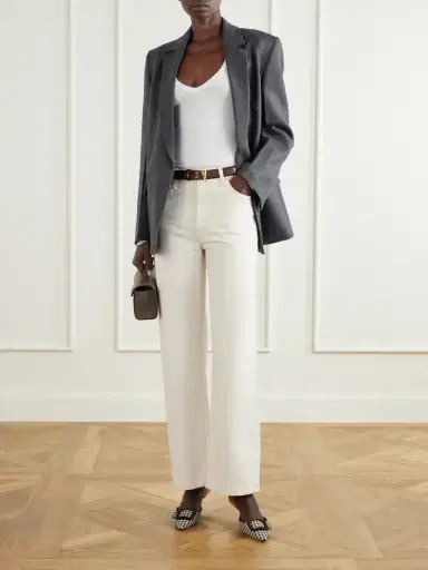 Manolo Blahnik Mayslibi 50 Suede-trimmed Houndstooth Woven Mules | Thumbnail 4 Manolo Blahnik Mayslibi 50 Suede-trimmed Houndstooth Woven Mules | Thumbnail 4