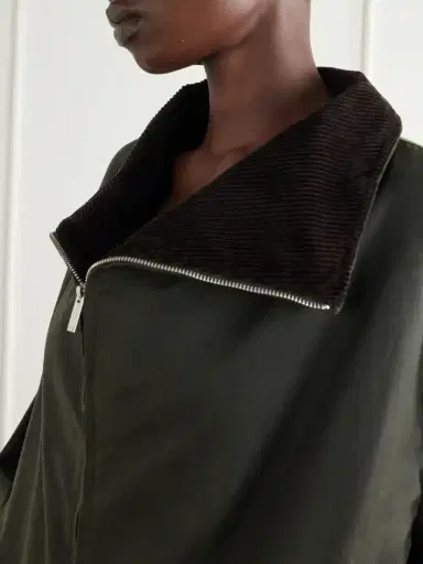 TOTEME Corduroy-trimmed Waxed-cotton Jacket | Thumbnail 5
