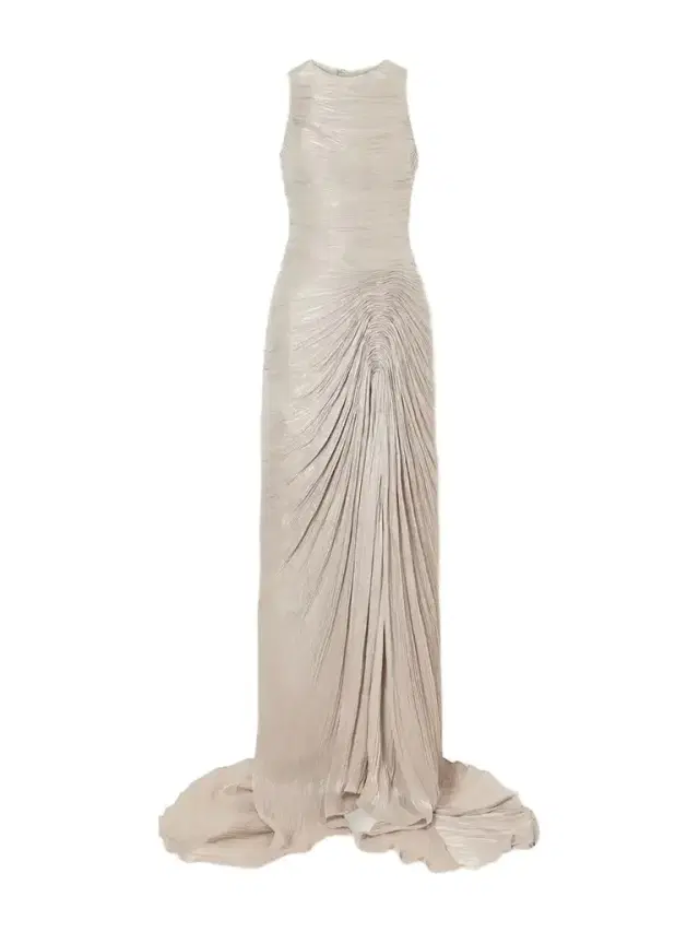Marmar Halim Sleeveless Gathered Pleated Chiffon Gown