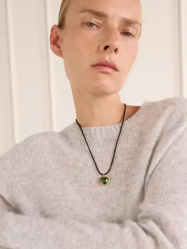 Ileana Makri Heart Of Gaia 18-karat Gold Tourmaline, Diamond And Cord Necklace | Thumbnail 2 Ileana Makri Heart Of Gaia 18-karat Gold Tourmaline, Diamond And Cord Necklace | Thumbnail 2