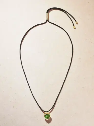 Ileana Makri Heart Of Gaia 18-karat Gold Tourmaline, Diamond And Cord Necklace | Thumbnail 1 Ileana Makri Heart Of Gaia 18-karat Gold Tourmaline, Diamond And Cord Necklace | Thumbnail 1