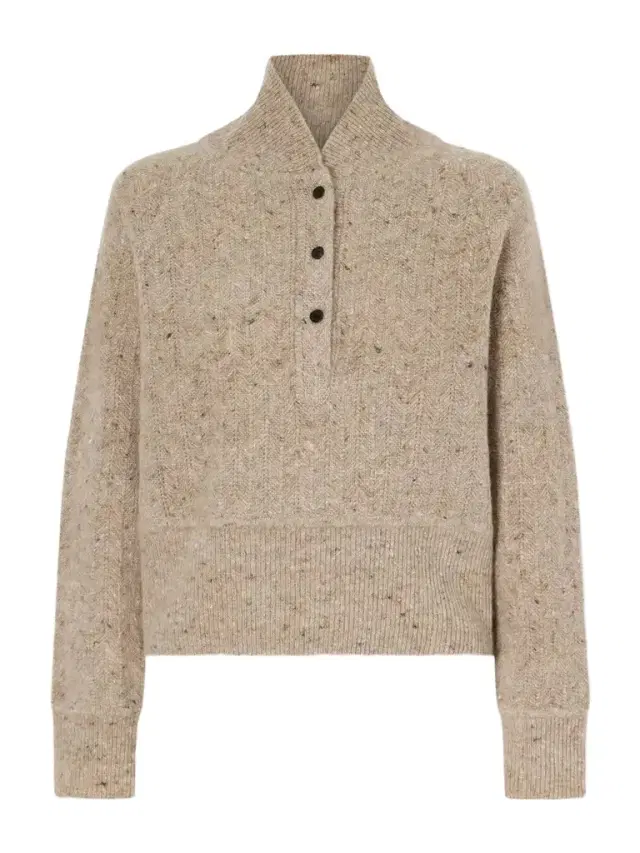 Cropped Wool And Cashmere-blend Turtleneck Sweater