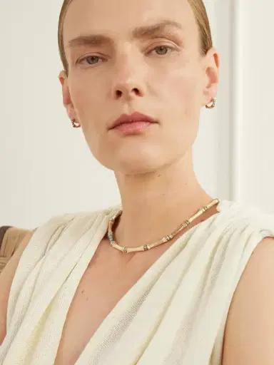 Lucy Delius Sciura 14-karat Gold Rhodium-plated Diamond Hoop Earrings | Thumbnail 3 Lucy Delius Sciura 14-karat Gold Rhodium-plated Diamond Hoop Earrings | Thumbnail 3