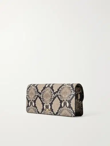 Victoria Beckham Dorian East-west Snake-effect Leather Clutch | Thumbnail 4