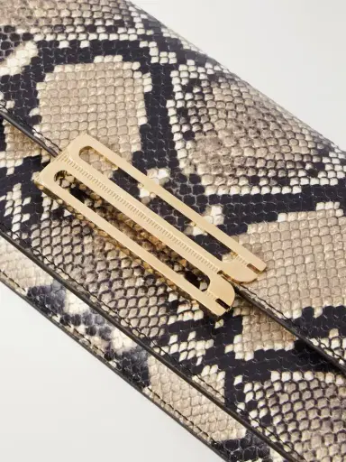 Victoria Beckham Dorian East-west Snake-effect Leather Clutch | Thumbnail 5