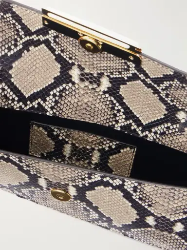 Victoria Beckham Dorian East-west Snake-effect Leather Clutch | Thumbnail 6