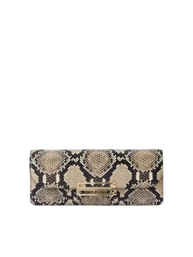 Victoria Beckham Dorian East-west Snake-effect Leather Clutch
