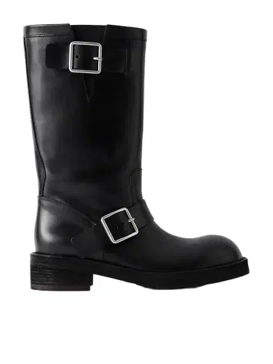 Ann Demeulemeester Sarith Engineer Buckled Leather Biker Boots | Thumbnail 1 Ann Demeulemeester Sarith Engineer Buckled Leather Biker Boots | Thumbnail 1