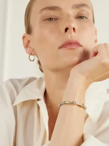 Lucy Delius Sciura 14-karat Gold Rhodium-plated Diamond Bangle | Thumbnail 2 Lucy Delius Sciura 14-karat Gold Rhodium-plated Diamond Bangle | Thumbnail 2