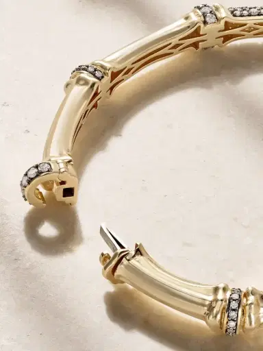 Lucy Delius Sciura 14-karat Gold Rhodium-plated Diamond Bangle | Thumbnail 3 Lucy Delius Sciura 14-karat Gold Rhodium-plated Diamond Bangle | Thumbnail 3