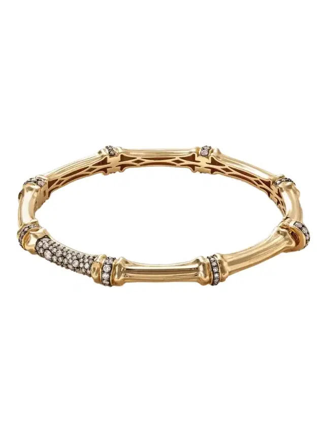 Lucy Delius Sciura 14-karat Gold Rhodium-plated Diamond Bangle