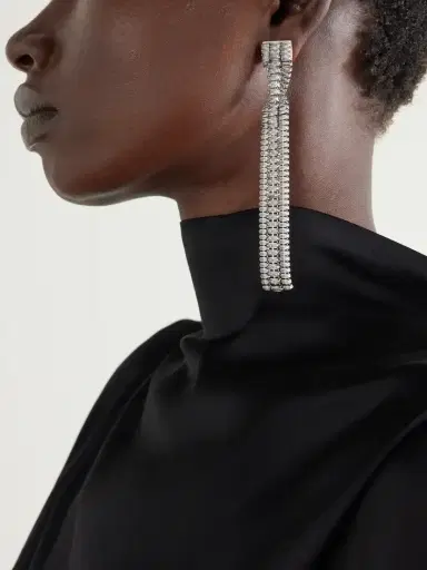 Isabel Marant Cara Silver-tone Crystal-embellished Earrings | Thumbnail 2 Isabel Marant Cara Silver-tone Crystal-embellished Earrings | Thumbnail 2