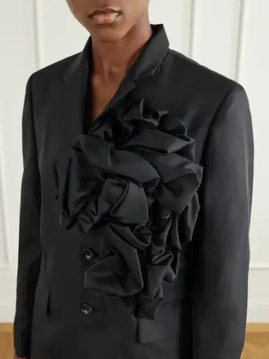 Comme des Garçons Floral-appliquéd Twill Jacket | Thumbnail 4