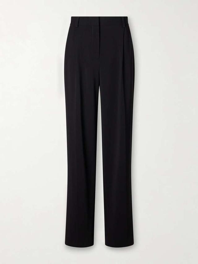 TOTEME Pleated Crepe Wide-leg Pants